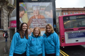 Age-friendly Belfast team outside Adshel at Scottish Provident Building, Belfast 